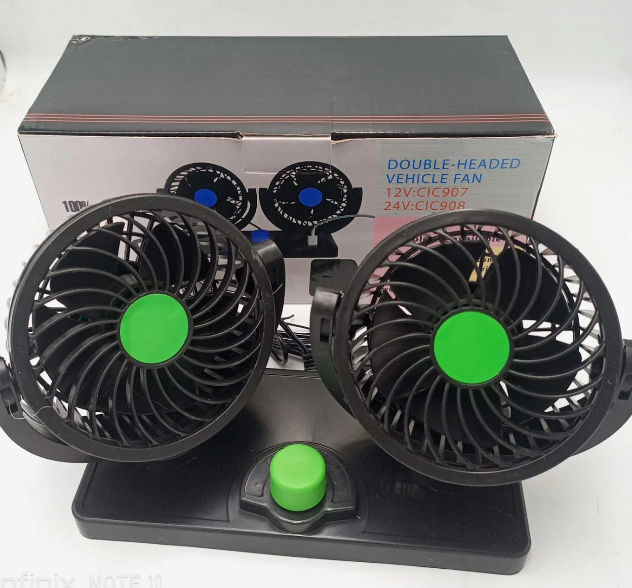 360° Rotatable Electric Cooling Fan with Adhesive Base & Low Noise